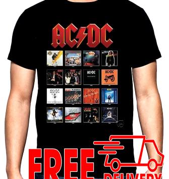 AC DC, Albums, men's t-shirt, 100% cotton, S to 5XL