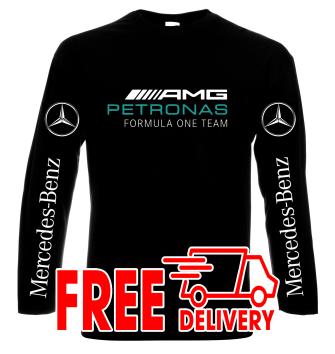 Mercedes Benz, AMG, Petronas, formula one team, men's long sleeve t-shirt, 100% cotton, S to 5XL